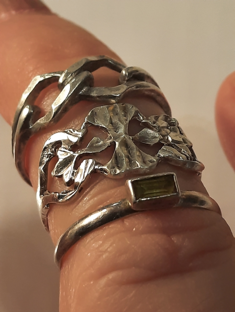 Sterling Silver Rings One With Stone - Picture 5 of 13